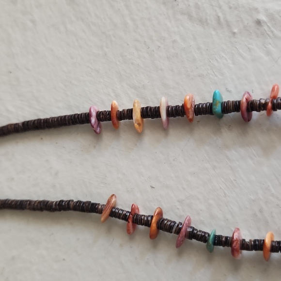 Native American Santo Domingo Handmade Turquoise, Spiny, & Heishi Necklace 💙🧡 - Picture 10 of 16